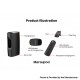 Authentic Uwell MarsuPod PCC 1000mAh Pod System Starter Kit - Black & Blue, Polycarbonate + PCTG & ABS, 1.3ml, 1.2ohm