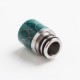 Authentic Reewape AS103S 510 Drip Tip for RDA / RTA / RDTA / Sub-Ohm Tank Vape Atomizer - Green, Stainless Steel + Resin, 16mm