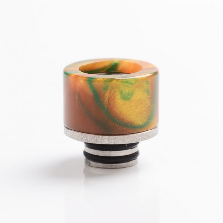 Authentic Reewape AS131 510 Drip Tip for RDA / RTA / RDTA / Sub-Ohm Tank Atomizer - Yellow, Resin + SS, 11mm