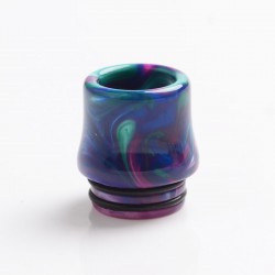 Authentic Reewape AS268 810 Replacement Drip Tip for SMOK TFV8/TFV12 Tank/Kennedy/Battle/Reload RDA - Purple Blue, Resin, 17.5mm