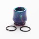 Authentic Reewape AS268 810 Replacement Drip Tip for SMOK TFV8/TFV12 Tank/Kennedy/Battle/Reload RDA - Purple Blue, Resin, 17.5mm