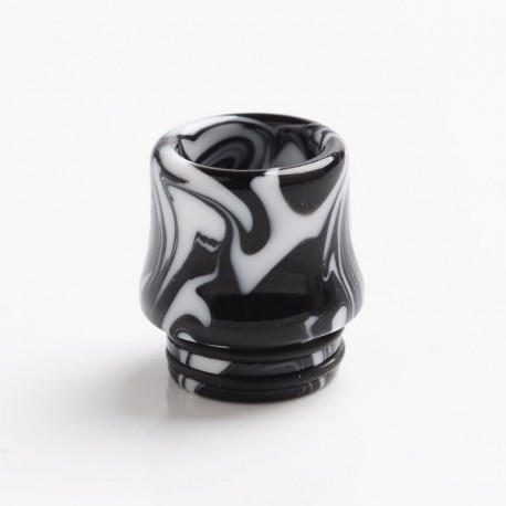 Authentic Reewape AS268 810 Replacement Drip Tip for SMOK TFV8/TFV12 Tank/Kennedy/Battle/Reload RDA - Black White, Resin, 17.5mm