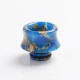 Authentic Reewape AS243 510 Replacement Drip Tip for RDA / RTA / RDTA / Sub-Ohm Tank Vape Atomizer - Blue Gold, Resin, 13mm