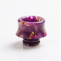 Authentic Reewape AS243 510 Replacement Drip Tip for RDA / RTA / RDTA / Sub-Ohm Tank Atomizer - Purple Gold, Resin, 13mm