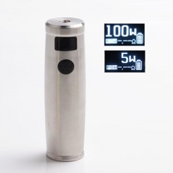 Authentic Uwell Nunchaku 2 100W TC VW Variable Wattage Mod - Silver, 5~100W, 1 x 18650 / 20700 / 21700