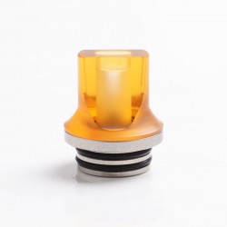 Authentic Reewape AS281T 810 Replacement Drip Tip for SMOK TFV8 / TFV12 Tank / Kennedy /Battle/Reload RDA - Yellow, Resin, 20mm