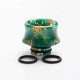 Authentic Reewape AS243 510 Replacement Drip Tip for RDA / RTA / RDTA / Sub-Ohm Tank Vape Atomizer - Green Gold, Resin, 13mm