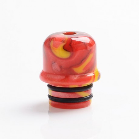 Authentic Reewape AS262 510 Replacement Drip Tip for RDA / RTA / RDTA / Sub-Ohm Tank Atomizer - Red Yellow, Resin, 14mm