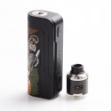 Authentic Hippovape Papua 100W VW Variable Wattage Box Mod + RDA Kit - Black, 3~100W, 1 x 18650 / 20700 / 21700, 24mm Diameter