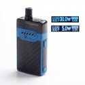 Authentic Hellvape GRIMM 30W 1200mAh VW Box Mod Pod System Starter Kit - Blue Carbon Fiber, 3ml, 0.7ohm / 1.2ohm, 5~30W