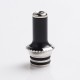 SXK Replacement Drip Tip for SXK NOI Style RTA Vape Atomizer - Black, PEI + Stainless Steel, 23mm