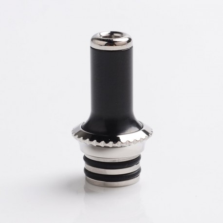 SXK Replacement Drip Tip for SXK NOI Style RTA Atomizer - Black, PEI + Stainless Steel, 23mm