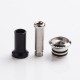 SXK Replacement Drip Tip for SXK NOI Style RTA Vape Atomizer - Black, PEI + Stainless Steel, 23mm