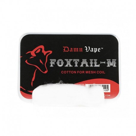 Authentic Damn Foxtail-M Organic Cotton for Mesh RBA / RDA / RTA / RDTA Atomizer - White (10 PCS)