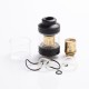 Authentic Cool Vapor Lava 1.5 Sub-Ohm Tank Atomizer Clearomizer - Black, Stainless Steel + Glass, 4.6ml, 24mm Diameter