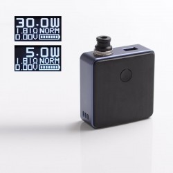 Authentic SXK Bantam Revision 30W VW Variable Wattage Box Mod Kit w/o 18350 Battery - Purple, 5~30W, 1 x 18350, SEVO-30