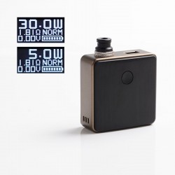 Authentic SXK Bantam Revision 30W VW Variable Wattage Box Mod Kit w/o 18350 Battery - Brown, 5~30W, 1 x 18350, SEVO-30