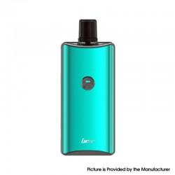 Authentic IJOY Saturn 16W 1100mAh Pod System Starter Kit - Green, Zinc Alloy + Stainless Steel, 3.0ml, 0.6ohm / 1.0ohm