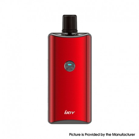 Authentic IJOY Saturn 16W 1100mAh Pod System Starter Kit - Red, Zinc Alloy + Stainless Steel, 3.0ml, 0.6ohm / 1.0ohm