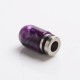 Authentic Reewape AS106 510 Drip Tip for RDA / RTA / RDTA / Sub-Ohm Tank Vape Atomizer - Purple, Stainless Steel + Resin, 18.5mm