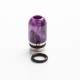 Authentic Reewape AS106 510 Drip Tip for RDA / RTA / RDTA / Sub-Ohm Tank Vape Atomizer - Purple, Stainless Steel + Resin, 18.5mm