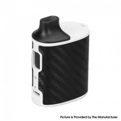 Authentic asMODus Microkin 1100mAh Box Mod Ultra Portable Starter Kit - White & Carbon Fiber, Plastic, 2ml, 1.0ohm / 1.2ohm