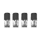 Authentic OVNS JC01 Pod Vape Kit Replacement Pod Cartridges w/ 1.5ohm Coil - Transparent + Black, 0.7ml (4 PCS)