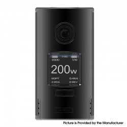 Authentic Vapefly Kriemhild 200W VW Variable Wattage Box Mod - Black, 5~200W, 2 x 18650 / 20700 / 21700