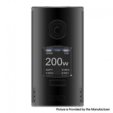 Authentic Vapefly Kriemhild 200W VW Variable Wattage Box Mod - Black, 5~200W, 2 x 18650 / 20700 / 21700