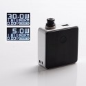 Authentic SXK Bantam Revision 30W VW Variable Wattage Box Mod Kit w/o 18350 Battery - Silver, 5~30W, 1 x 18350, SEVO-30