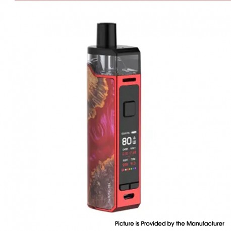 [Ships from Bonded Warehouse] Authentic SMOK RPM80 80W 3000mAh VW Mod Pod System Kit - Red Stabilizing Wood, 5ml, 1~80W