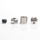 Authentic Dovpo Variant RDA Rebuildable Dripping Vape Atomizer w/ BF Pin - Silver, Stainless Steel, 25mm Diameter