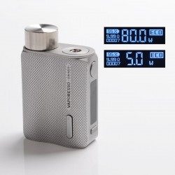 Authentic Vaporesso SWAG II 2 80W Variable Wattage Box Mod - Silver, 5~80W, 0.03~5.0ohm, 1 x 18650