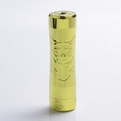 Authentic Reewape RUOK Ghost 21700 Hybrid Mechanical Mod - Gold, Copper, 1 x 18650 / 20700 / 21700, Random Engrave Pattern
