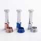 Moon Drop Style Fidget Hand Spinner Desk Toy w/ Magnets Gravity on Moon / Mars /Earth - Silver + Blue + Copper, Aluminum (3 PCS)