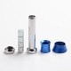 Moon Drop Style Fidget Hand Spinner Desk Toy w/ Magnets Gravity on Moon / Mars /Earth - Silver + Blue + Copper, Aluminum (3 PCS)