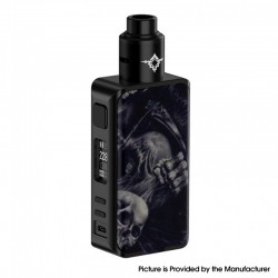 Authentic Rincoe Manto Pro 228W TC VW Box Mod Kit with Metis RDA Atomizer - Dead Skull, 1~228W, 200~600'F, 2 x 18650