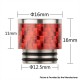 Authentic Reewape AS291 Replacement 810 Drip Tip for SMOK TFV8/TFV12 Tank/Kennedy/Battle RDA - Red, SS + Carbon Fiber, 16mm