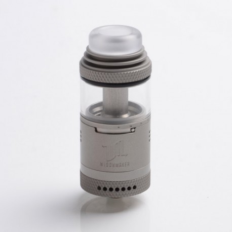 Authentic VandyVape Widowmaker RTA Rebuildable Tank Atomizer - Frosted Grey, Stainless Steel + Glass, 6ml, 25mm Diameter