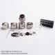 Authentic Vandy Vape Widowmaker RTA Rebuildable Vape Tank Atomizer - Frosted Grey, Stainless Steel + Glass, 6ml, 25mm Diameter