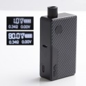 Authentic Rincoe Manto 80W VW Box Mod AIO Pod System Starter Kit - Carbon Black, Aluminum Alloy, 3ml, 1~80W, 1 x 18650