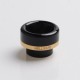 Authentic Hellvape Dead Rabbit V2 RDA Vape Atomizer Replacement Ag+ Anti-bacterial 810 Drip Tip - Classic Black, Resin