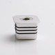 Authentic Reewape 510 Thread Adapter for SMOKTech SMOK RPM40 Pod System Vape Kit - Silver, Aluminum Alloy + SS, 25 x 25 x 18mm