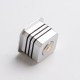 Authentic Reewape 510 Thread Adapter for SMOKTech SMOK RPM40 Pod System Vape Kit - Silver, Aluminum Alloy + SS, 25 x 25 x 18mm