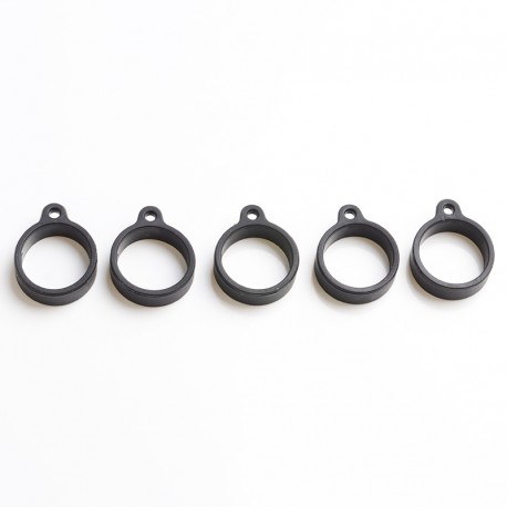 [Ships from Bonded Warehouse] Replacement Neutral Silicone Ring with Lanyard Connector for Mod Kit - Black, 20mm (5 PCS)