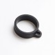 Replacement Neutral Silicone Ring with Lanyard Connector for E-Cigarette / Pod Kit / Vape Mod Kit - Black, 20mm Diameter (5 PCS)