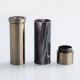 Authentic Steel Tailspin Hybrid Mechanical Mod + RDTA Kit - Gold, Brass + Stainless Steel, 1 x 18650, 4ml, 25mm Dia.