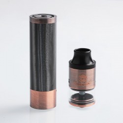 Authentic Steel Tailspin Hybrid Mechanical Mod + RDTA Kit - Copper, Brass + Stainless Steel, 1 x 18650, 4ml, 25mm Dia.