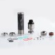 Authentic Steel Tailspin Hybrid Mechanical Mod + RDTA Kit - Silver, Brass + Stainless Steel, 1 x 18650, 4ml, 25mm Dia.