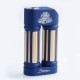 Authentic Steel Sanctuary Mechanical Box Mod - Blue, Aluminum + Brass + Stainless Steel, 2 x 18650